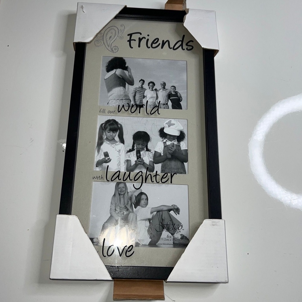 Fetco Brown 6 X 4 Friends 3 Photo Accent Collage Frame